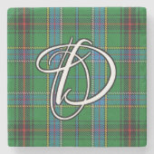 Dessous-de-verre En Pierre Monogramme personnalisé Clan Duncan Tartan (Devant)
