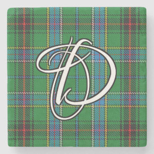 Dessous-de-verre En Pierre Monogramme personnalisé Clan Duncan Tartan
