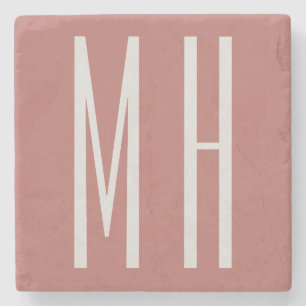 Dessous-de-verre En Pierre Monogramme professionnel moderne minimaliste simpl