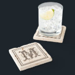 Dessous-de-verre En Pierre Monogramme vieilli Rustique en Pierre Perdue<br><div class="desc">Ce design a été créé par art numérique et peut être personnalisé dans la zone fournie par le changement de la photo et/ou du texte. Vous pouvez également le customiser en choisissant l'option cliquer pour customiser une autre option et supprimer ou modifier la couleur de l'arrière - plan, ajouter du...</div>