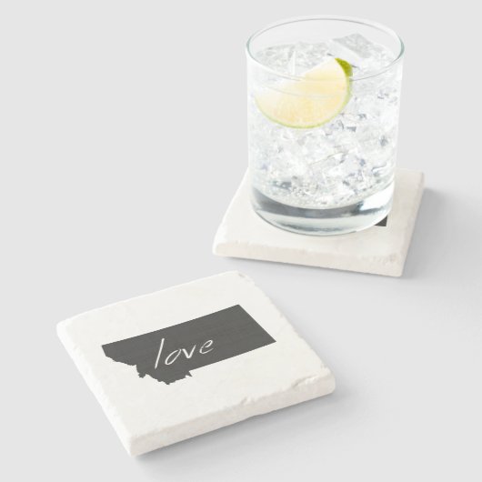 Dessous-de-verre En Pierre Montana en forme de tableau noir Montanan Amour (Côté)