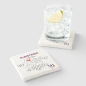 Dessous-de-verre En Pierre Montana États américains sur la carte et des infor (Côté)