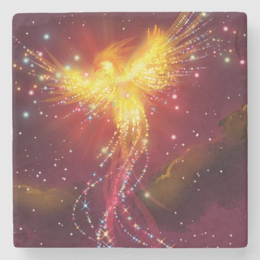Dessous-de-verre En Pierre Montée de Phoenix (Devant)