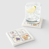 Dessous-de-verre En Pierre Montrer les marionnettes.w (Côté)