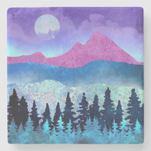 Dessous-de-verre En Pierre Monts Amethyst Mist