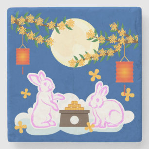 Dessous-de-verre En Pierre Moon Rabbit Mooncake Osmanthus