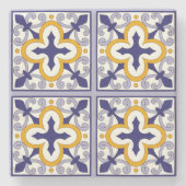 Dessous-de-verre En Pierre Moroccan Tiles Pattern #2 (Devant)