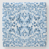 Dessous-de-verre En Pierre Mosaïque bleue byzantine (Devant)