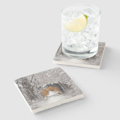 Dessous-de-verre En Pierre Moteur de train diesel classique (Côté)