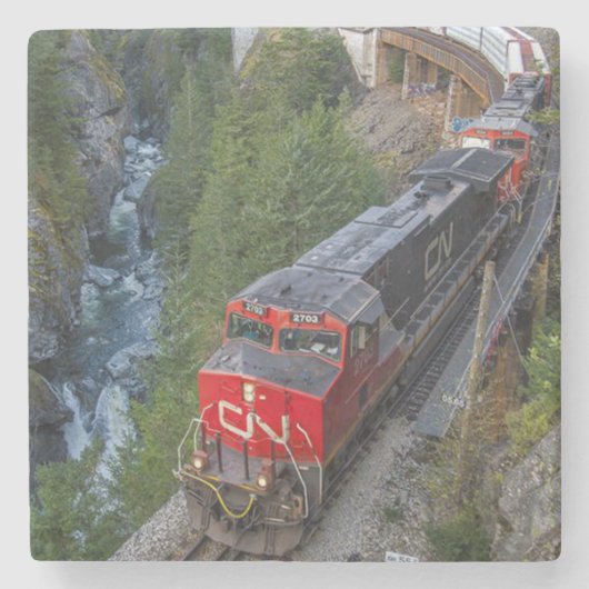 Dessous-de-verre En Pierre Moteur de train diesel classique (Devant)