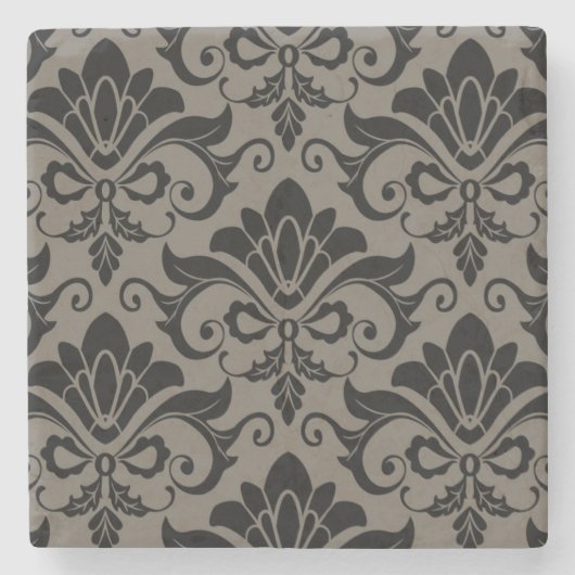 Dessous-de-verre En Pierre Motif 2 de damassé (Devant)