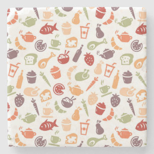 Dessous-de-verre En Pierre Motif 2 de nourriture