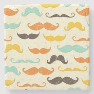 Dessous-de-verre En Pierre Motif 3 de moustache