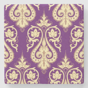 Dessous-de-verre En Pierre Motif 4 de damassé