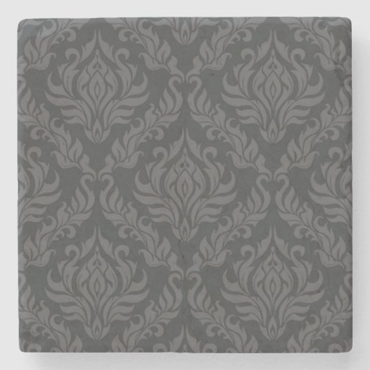 Dessous-de-verre En Pierre Motif 6 de damassé (Devant)