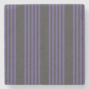 Dessous-de-verre En Pierre Motif à cinq bandes Ultra violet et charbon de boi