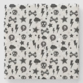 Dessous-de-verre En Pierre Motif à la mode (Devant)