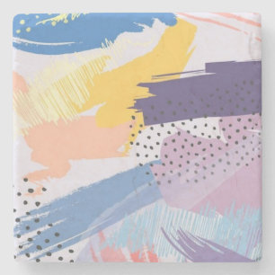 Dessous-de-verre En Pierre motif Abstrait