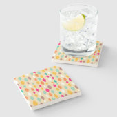 Dessous-de-verre En Pierre motif abstrait de style rétro (Côté)