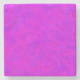 Dessous-de-verre En Pierre Motif Abstrait Rose Violet