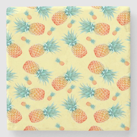 Dessous-de-verre En Pierre Motif ananas (Devant)