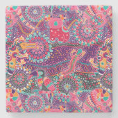 Dessous-de-verre En Pierre Motif animal de style ethnique (Devant)