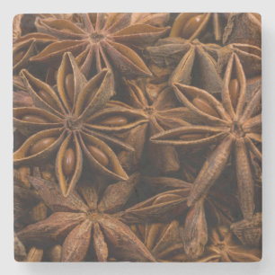 Dessous-de-verre En Pierre Motif Anise Stars