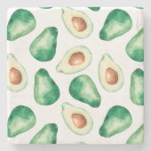 Dessous-de-verre En Pierre Motif Aquarelle Avocado (Devant)