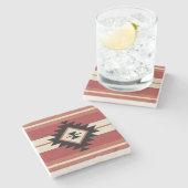Dessous-de-verre En Pierre Motif Aztec (Côté)