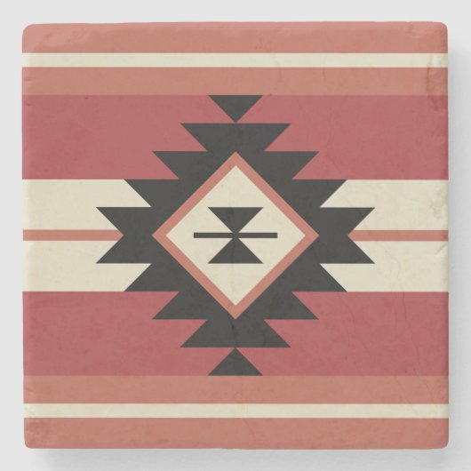 Dessous-de-verre En Pierre Motif Aztec (Devant)