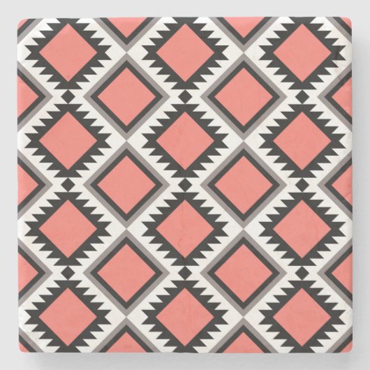 Dessous-de-verre En Pierre Motif Aztec (Devant)