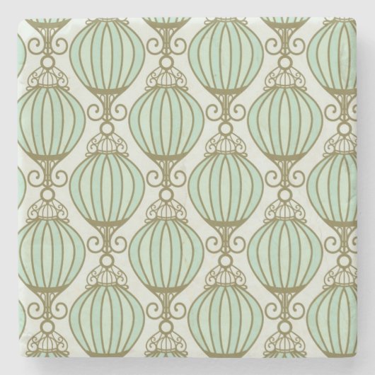 Dessous-de-verre En Pierre Motif bleu de Motton (Devant)