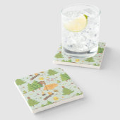 Dessous-de-verre En Pierre Motif campant (Côté)