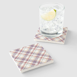 Dessous-de-verre En Pierre Motif carreaux classique