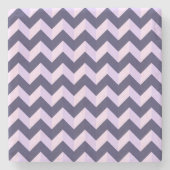 Dessous-de-verre En Pierre Motif Chevron Violet (Devant)