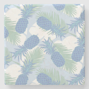 Dessous-de-verre En Pierre Motif d'ananas tropical Pastel