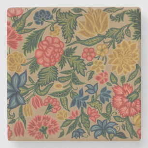 Dessous-de-verre En Pierre Motif de broderie florale au crewel vintage