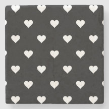 Motif de cœur minimaliste noir et blanc