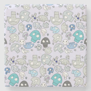 Dessous-de-verre En Pierre Motif de crâne