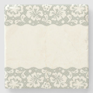 Dessous-de-verre En Pierre Motif de dentelle, cru 5 de fleur