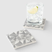 Dessous-de-verre En Pierre Motif de diamant - polygone abstrait (Côté)
