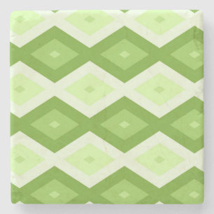 Dessous-de-verre En Pierre Motif de diamant vert Chartreuse