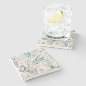 Dessous-de-verre En Pierre Motif de fleurs (Côté)