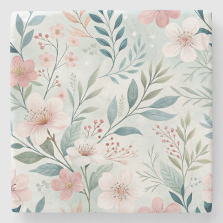 Dessous-de-verre En Pierre Motif de fleurs