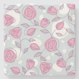 Dessous-de-verre En Pierre Motif de fleurs