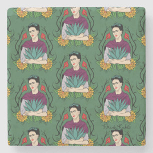 Dessous-de-verre En Pierre Motif de Frida Kahlo   MI Mexique Lindo