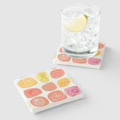 Dessous-de-verre En Pierre Motif de fruit (Côté)