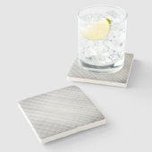 Dessous-de-verre En Pierre motif de grille abstrait (Côté)