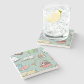 Dessous-de-verre En Pierre Motif de livre (Côté)