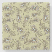 Dessous-de-verre En Pierre Motif de plume (Devant)